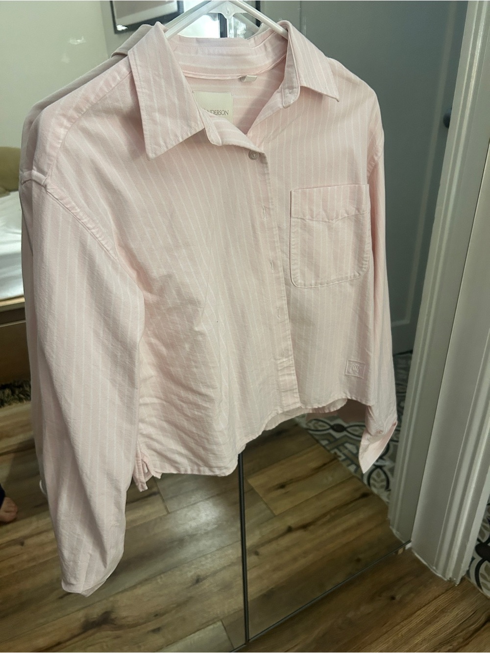JW ANDERSON Pink Striped Button-Down Shirt - Picture 2 of 4